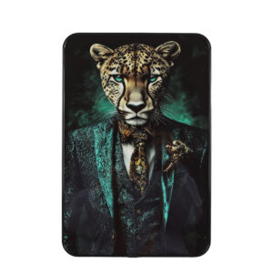 Wandbord Luipaard Gentleman – 20x30 cm | Kunststof