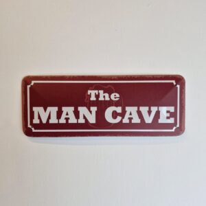 Wandbord “The Man Cave” – 27x10 cm | Metaal